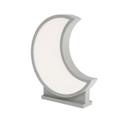 LED Dětská stolní lampa MOON LED/12W/230V šedá