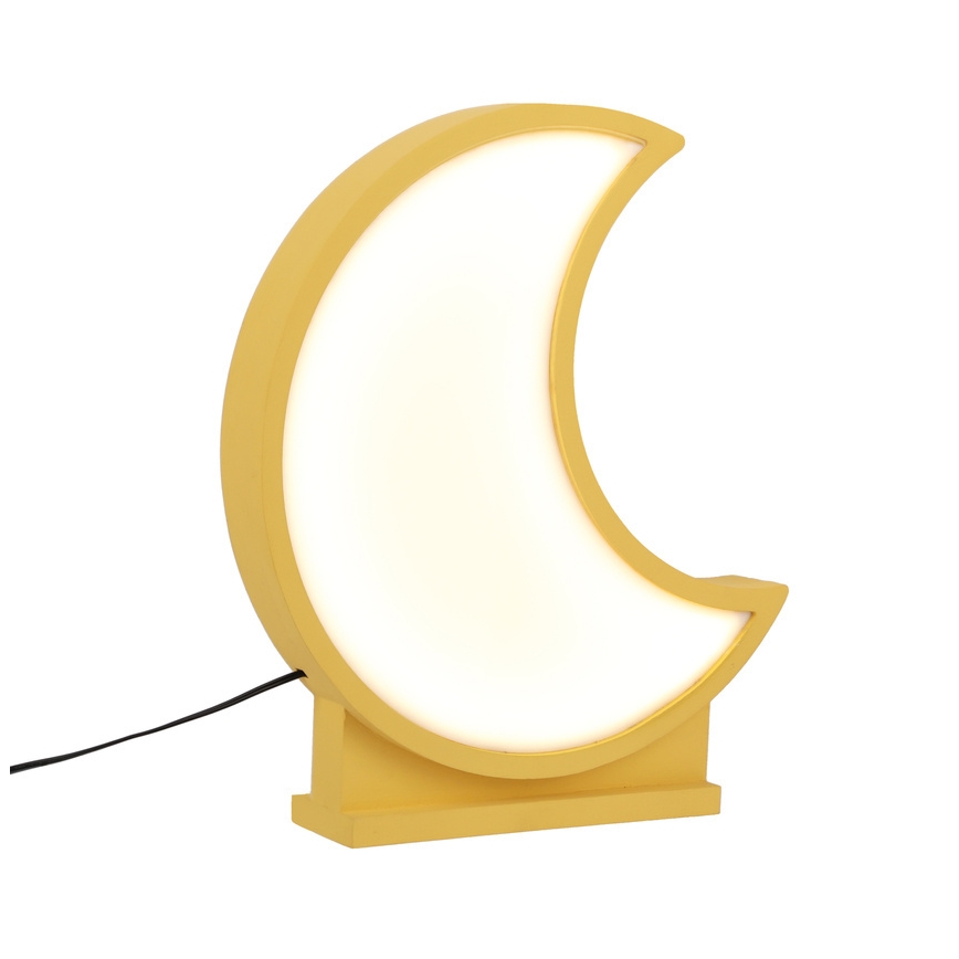 LED Dětská stolní lampa MOON LED/12W/230V žlutá