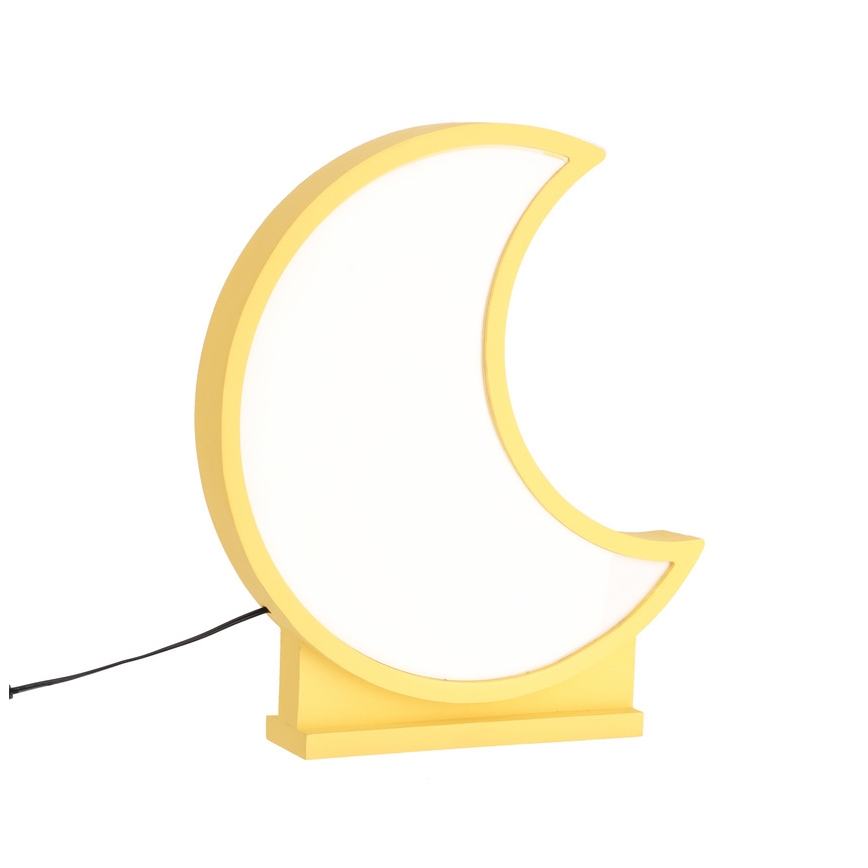 LED Dětská stolní lampa MOON LED/12W/230V žlutá