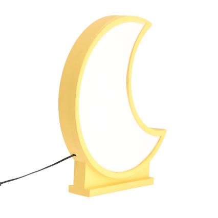 LED Dětská stolní lampa MOON LED/12W/230V žlutá