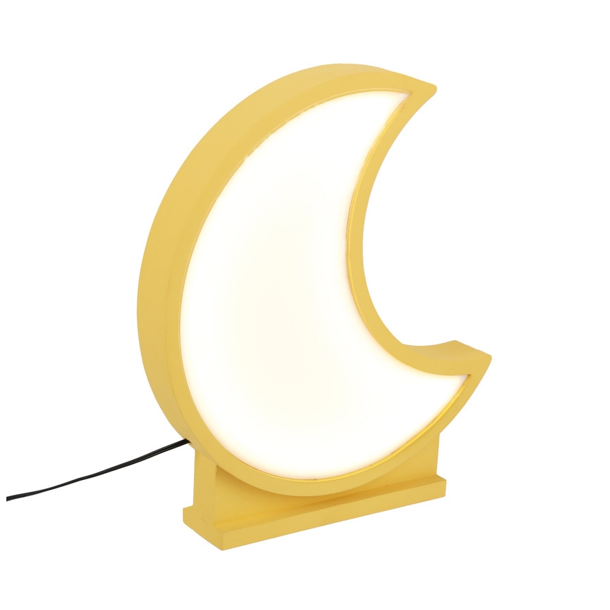 LED Dětská stolní lampa MOON LED/12W/230V žlutá