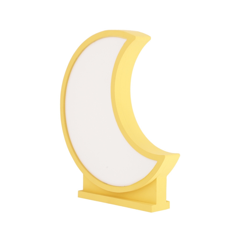 LED Dětská stolní lampa MOON LED/12W/230V žlutá