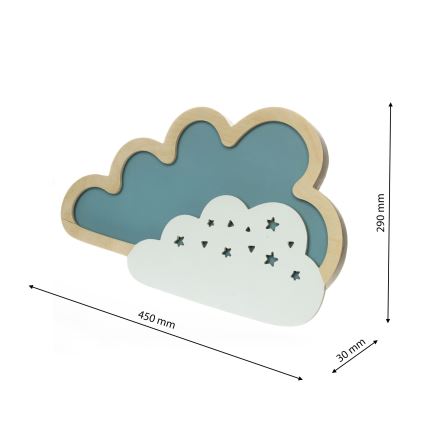 LED Dětské nástěnné svítidlo CLOUD LED/8W/230V