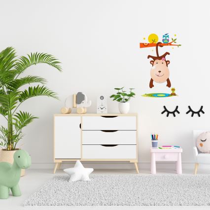 LED Dětské nástěnné svítidlo MONKEY 1xLED/0,6W/3xAAA