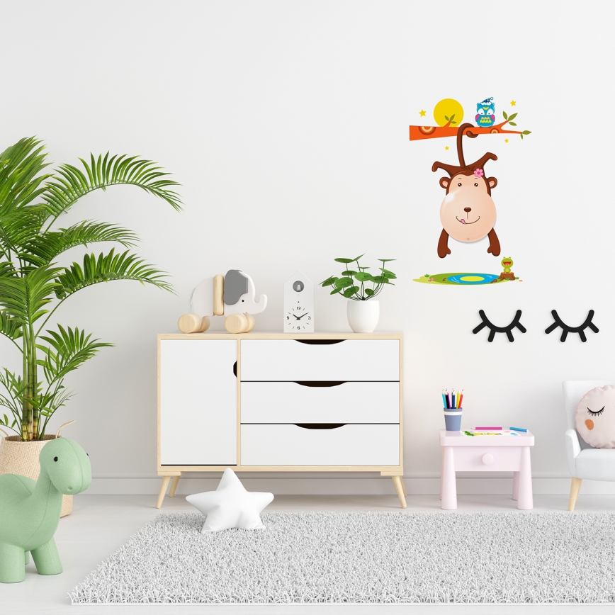 LED Dětské nástěnné svítidlo MONKEY 1xLED/0,6W/3xAAA