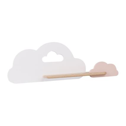 LED Dětské nástěnné svítidlo s poličkou CLOUD LED/5W/230V bílá/růžová, 
