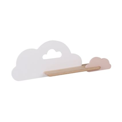 LED Dětské nástěnné svítidlo s poličkou CLOUD LED/5W/230V bílá/růžová, 