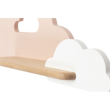 LED Dětské nástěnné svítidlo s poličkou CLOUD LED/5W/230V růžová/bílá, 