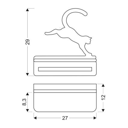 LED Dětské nástěnné svítidlo s poličkou JUMPING CAT LED/5W/230V,