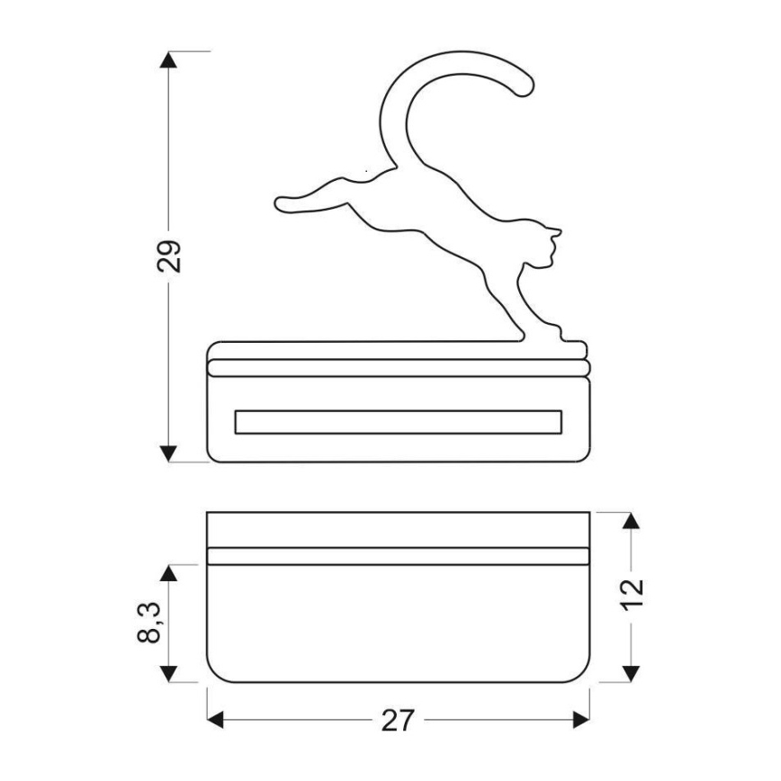 LED Dětské nástěnné svítidlo s poličkou JUMPING CAT LED/5W/230V,