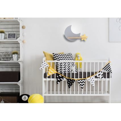 LED Dětské nástěnné svítidlo s poličkou MOON LED/5W/230V, 
