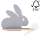 LED Dětské nástěnné svítidlo s poličkou RABBIT LED/4W/230V šedá/bílá/dřevo, 