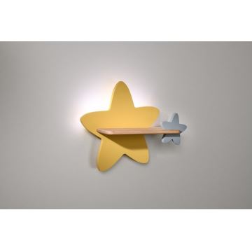 LED Dětské nástěnné svítidlo s poličkou STAR LED/5W/230V, FSC certifikováno