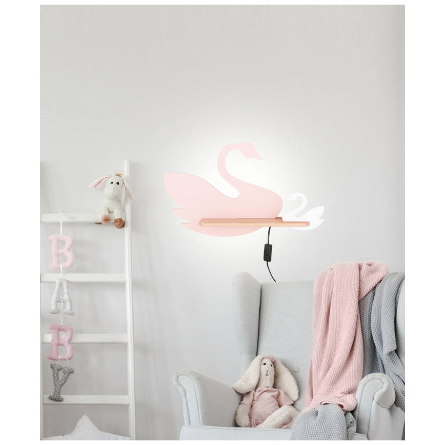 LED Dětské nástěnné svítidlo s poličkou SWAN LED/5W/230V, 