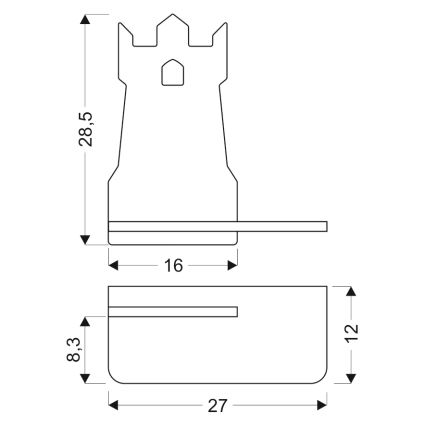 LED Dětské nástěnné svítidlo s poličkou TOWER LED/4W/230V černá/dřevo,