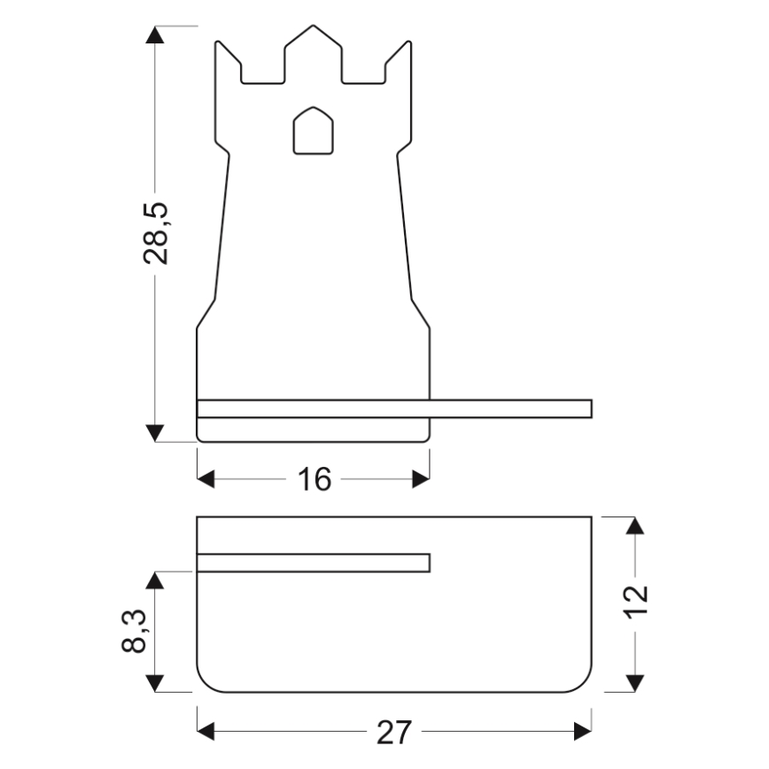 LED Dětské nástěnné svítidlo s poličkou TOWER LED/4W/230V černá/dřevo,