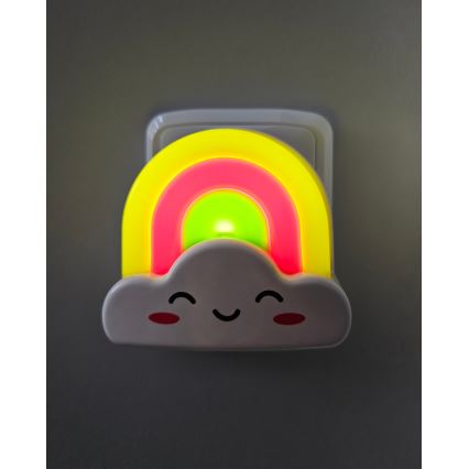 LED Dětské noční světlo LED/0,5W/230V duha