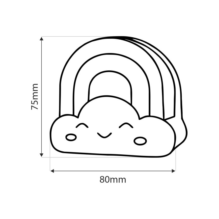 LED Dětské noční světlo LED/0,5W/230V duha