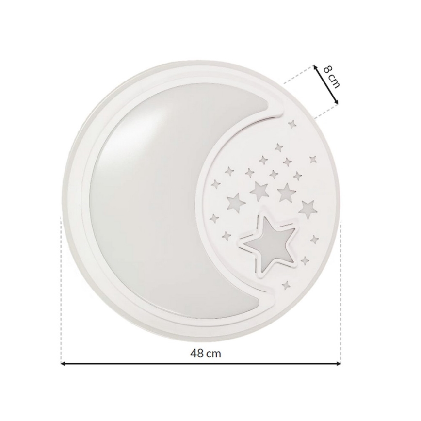 LED Dětské stmívatelné stropní svítidlo NOTTE LED/40W/230V + dálkové ovládání