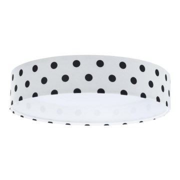 LED Dětské stropní svítidlo GALAXY KIDS LED/24W/230V puntíky bílá/černá