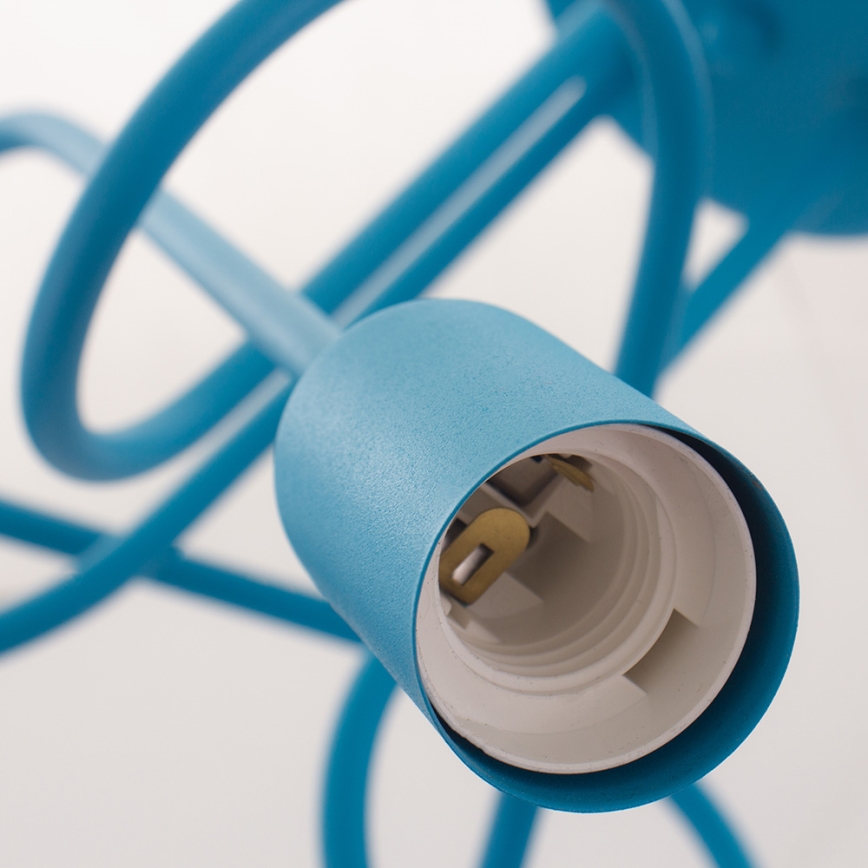 LED Dětský přisazený lustr OXFORD 3xE27/15W/230V modrá