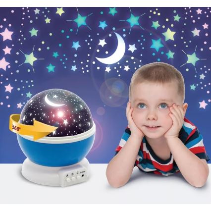 LED Dětský projektor 4W/5V/4xAAA