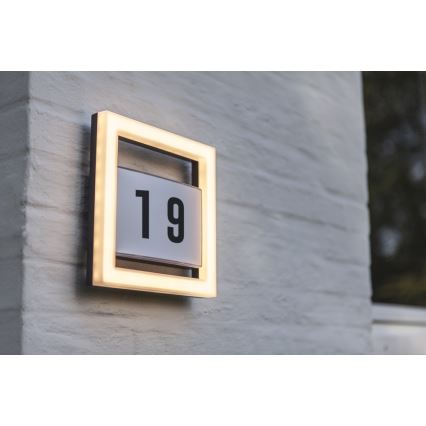 LED Domovní číslo ALICE LED/13W/230V IP44 3000K antracit