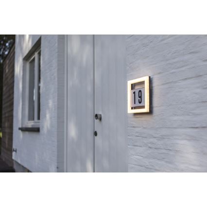 LED Domovní číslo ALICE LED/13W/230V IP44 3000K antracit