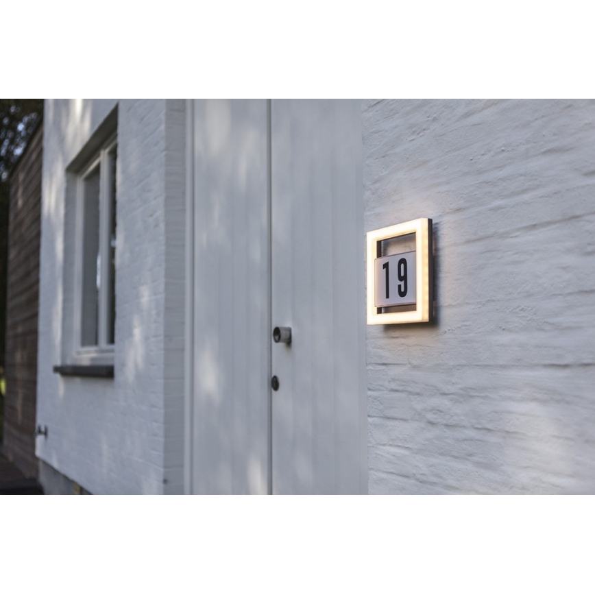 LED Domovní číslo ALICE LED/13W/230V IP44 3000K antracit