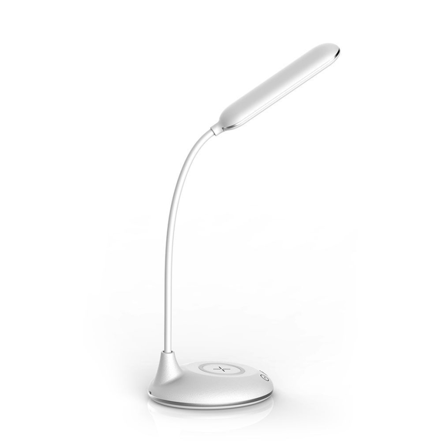 LED Dotyková stmívatelná stolní lampa s bezdrátovým nabíjením LED/4W/5V 3000-6500K bílá