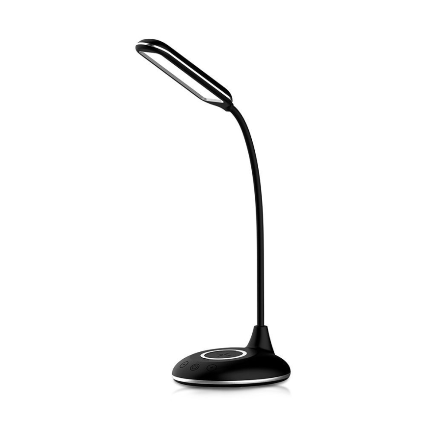 LED Dotyková stmívatelná stolní lampa s bezdrátovým nabíjením LED/4W/5V 3000-6500K černá