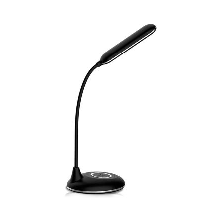 LED Dotyková stmívatelná stolní lampa s bezdrátovým nabíjením LED/4W/5V 3000-6500K černá