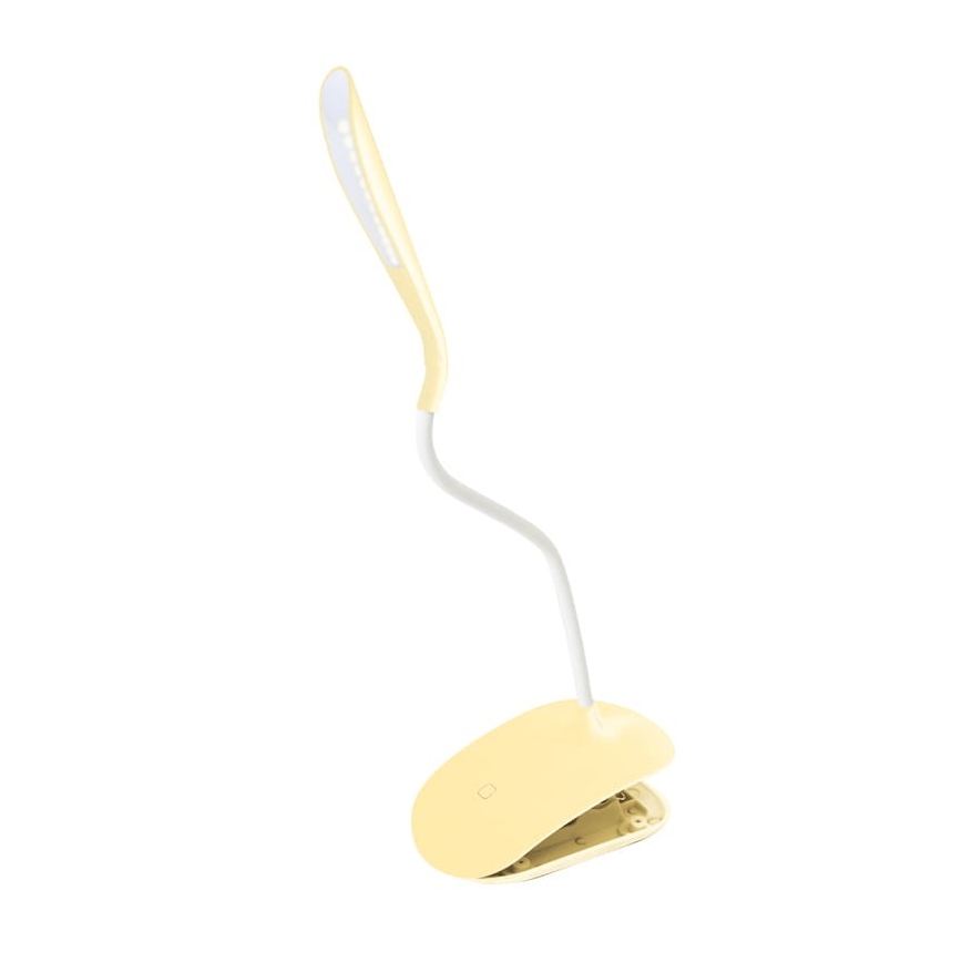 LED Dotyková stmívatelná stolní lampa s klipem LED/3,5W/230V žlutá