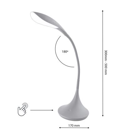 LED Dotyková stmívatelná stolní lampa VIPER LED/5,5W/230V šedá