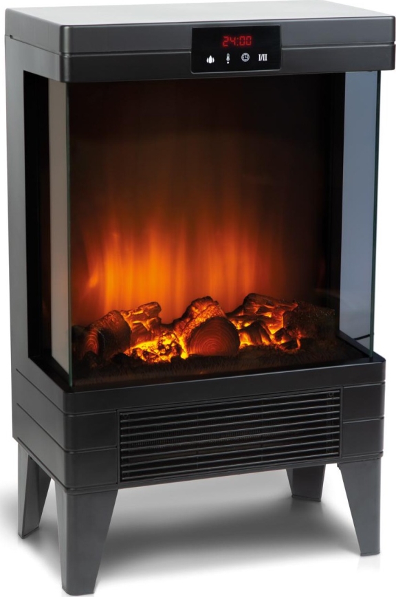 LED Elektrický krb s topením LED/2000W/230V + dálkové ovládání