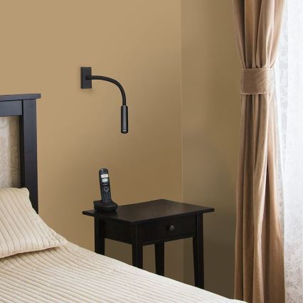 LED Flexibilní nástěnná lampa LED/3W/230V