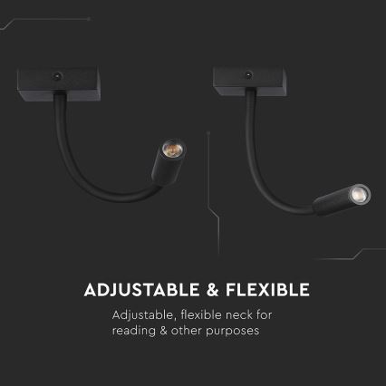 LED Flexibilní nástěnná lampa LED/3W/230V