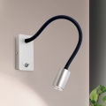 LED Flexibilní nástěnná lampička KURT LED/5W/230V stříbrná