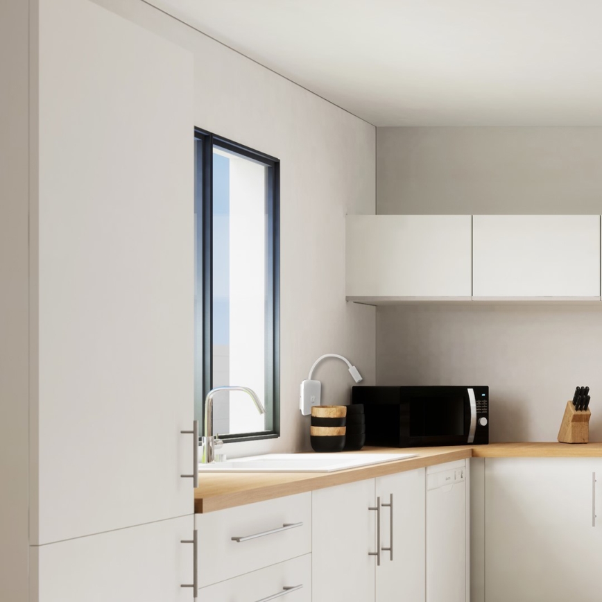 LED Flexibilní nástěnná lampička s USB BASE LED/8W + LED/2W/230V bílá