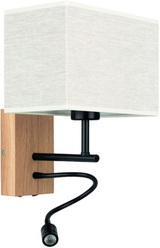 LED Flexibilní svítidlo BOHO 1xE27/25W + LED/1W/230V dub