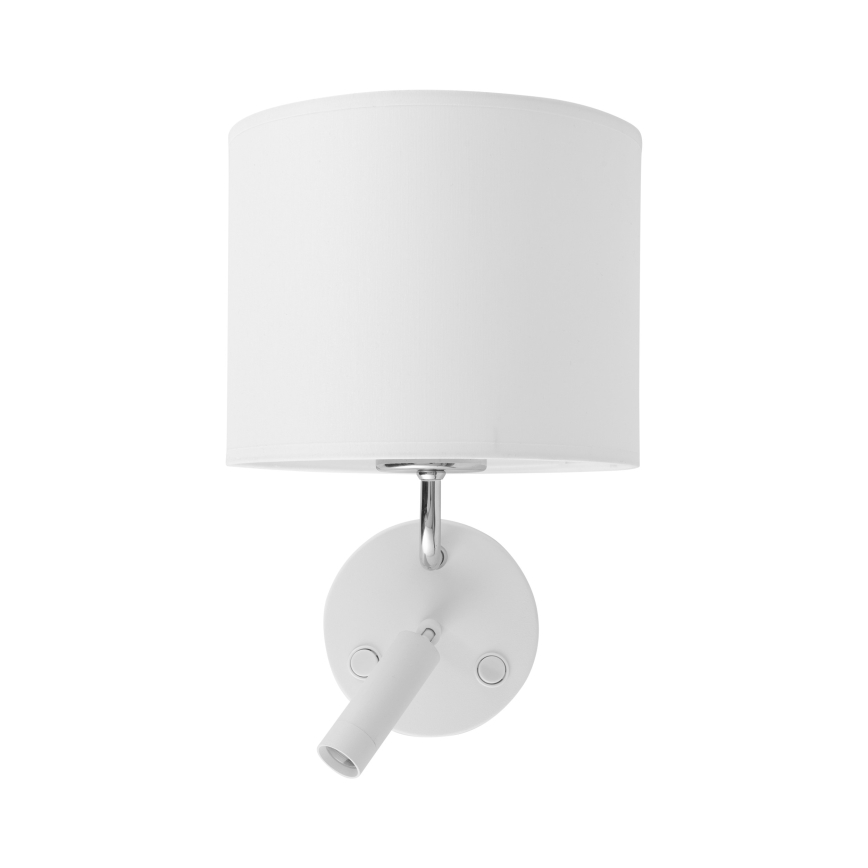 LED Flexibilní svítidlo RICHI 1xE27/15W/230V + LED/3W/230V bílá