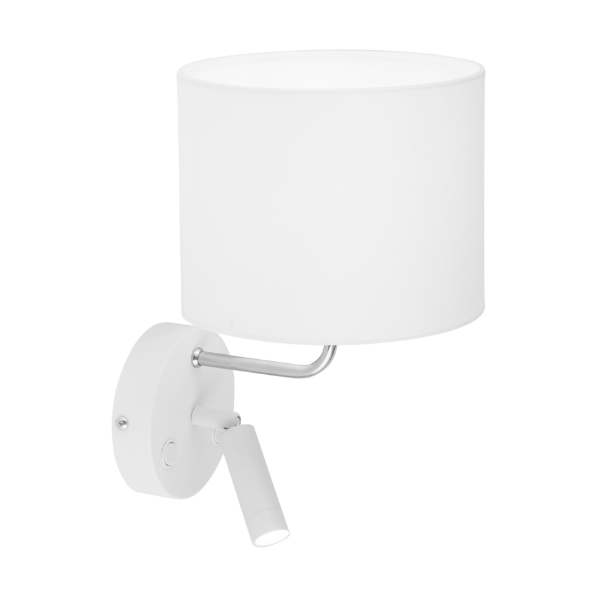 LED Flexibilní svítidlo RICHI 1xE27/15W/230V + LED/3W/230V bílá
