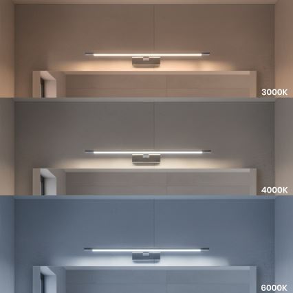 LED Koupelnové osvětlení zrcadla KLIMT LED/12W/230V 3000/4000/6000K 60 cm IP44 lesklý chrom