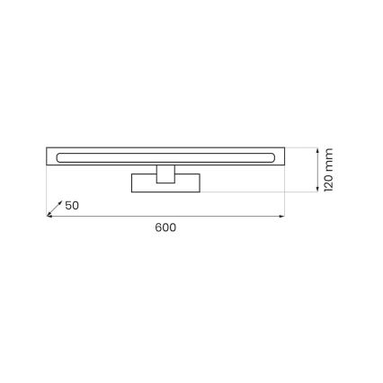 LED Koupelnové osvětlení zrcadla KLIMT LED/12W/230V 3000/4000/6000K 60 cm IP44 lesklý chrom