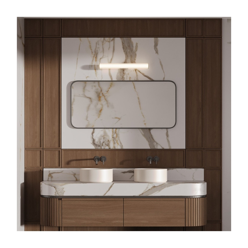 LED Koupelnové osvětlení zrcadla LINEA LED/12W/230V 3000/4000/6000K IP44 61 cm černá