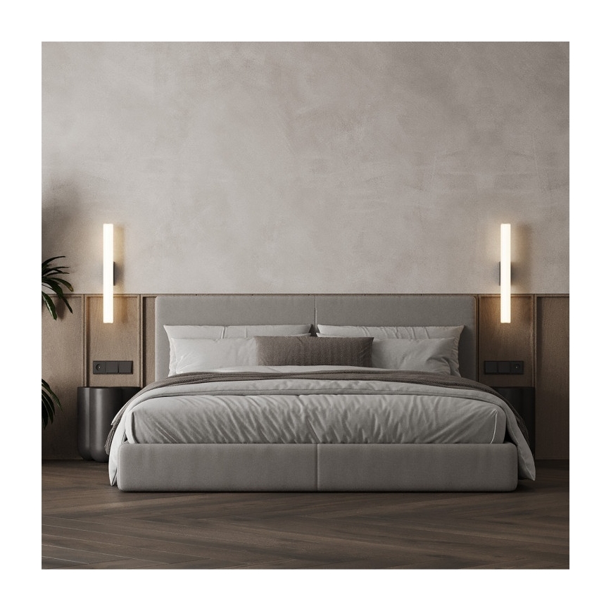 LED Koupelnové osvětlení zrcadla LINEA LED/12W/230V 3000/4000/6000K IP44 61 cm černá