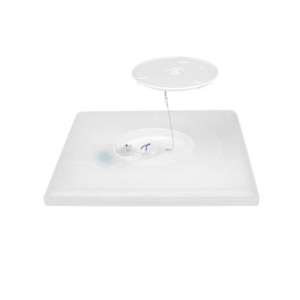LED Koupelnové svítidlo se senzorem pohybu a soumraku NIVERA LED/12W/230V IP54 3000/4000/6000K 22,5x22,5 cm bílá + dálkové ovládání