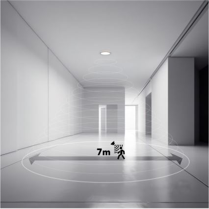 LED Koupelnové svítidlo se senzorem pohybu a soumraku NIVERA LED/12W/230V IP54 3000/4000/6000K pr. 22,5 cm černá + dálkové ovládání