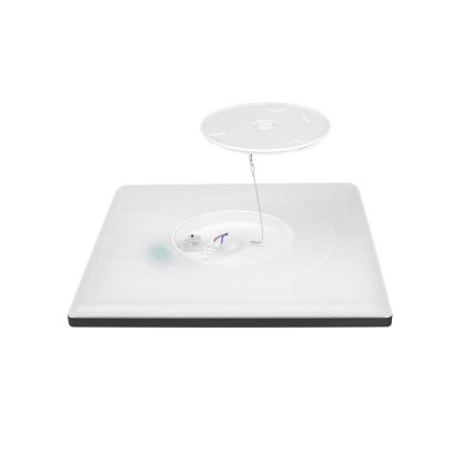 LED Koupelnové svítidlo se senzorem pohybu a soumraku NIVERA LED/18W/230V IP54 3000/4000/6000K 30x30 cm černá + dálkové ovládání