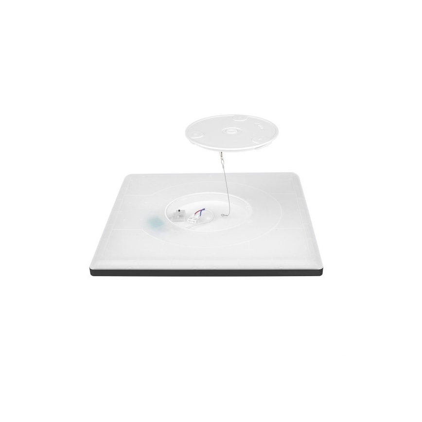 LED Koupelnové svítidlo se senzorem pohybu a soumraku NIVERA LED/18W/230V IP54 3000/4000/6000K 30x30 cm černá + dálkové ovládání